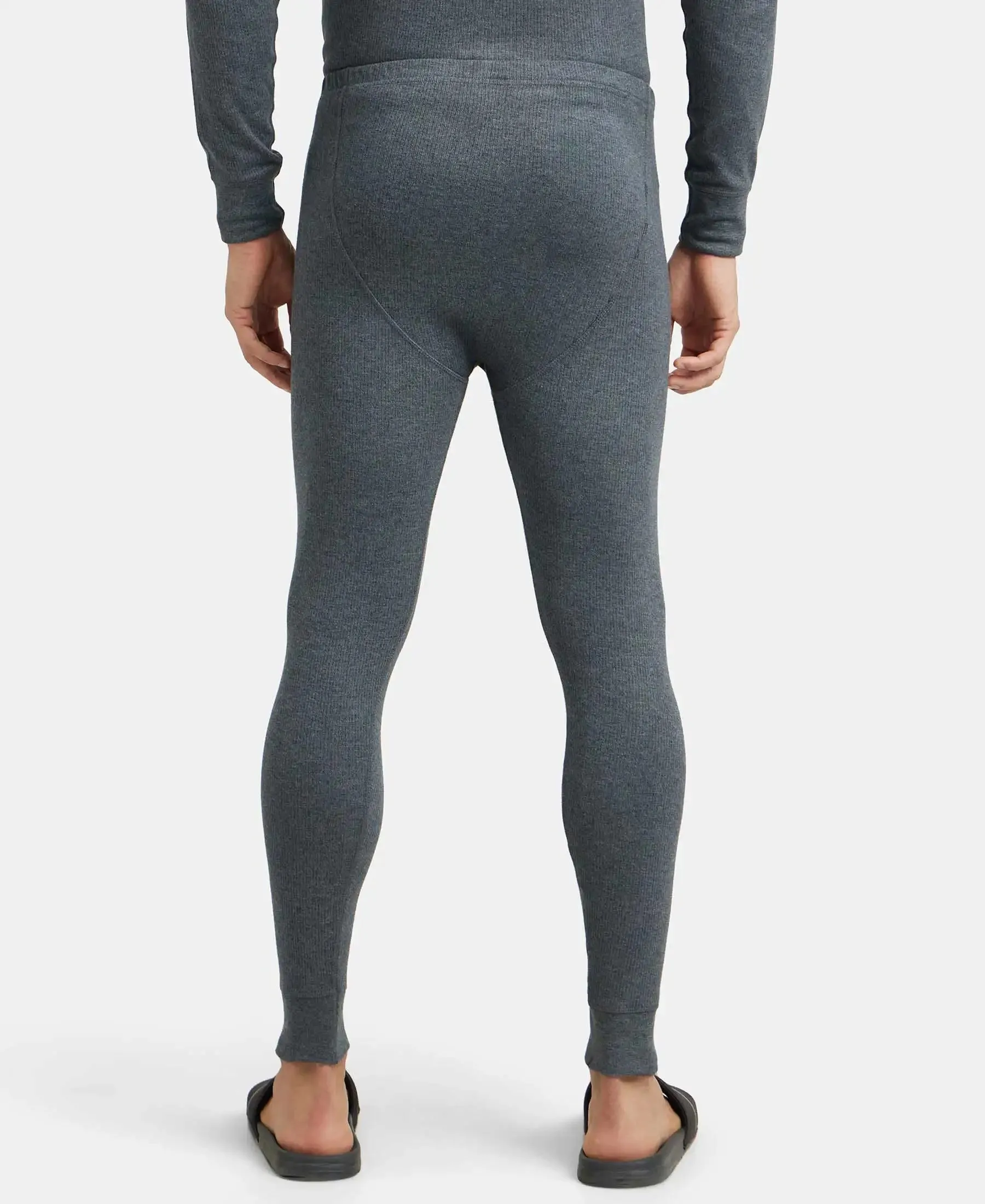 Super Combed Cotton Rich Thermal Long Johns with StayWarm Technology - Charcoal Melange