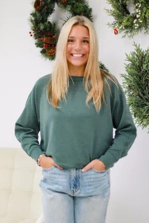 Sweet Scuba Pullover in Ash Jade