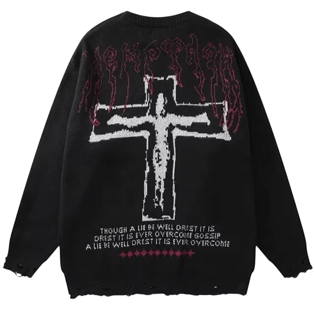 Sweter ze wzorem Y2K UNISEX