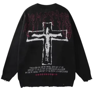 Sweter ze wzorem Y2K UNISEX
