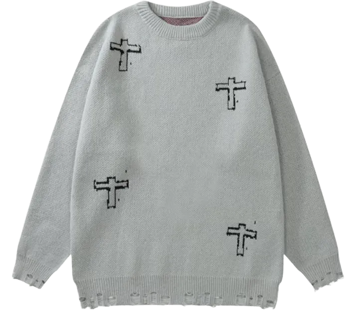 Sweter ze wzorem Y2K UNISEX