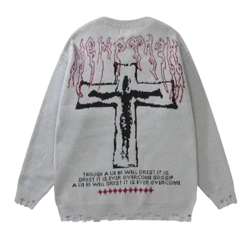 Sweter ze wzorem Y2K UNISEX