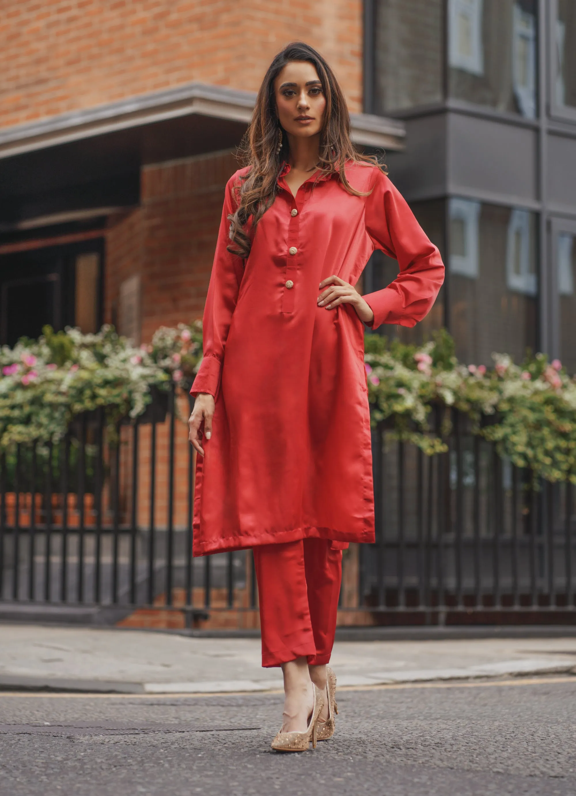 TAFRINA SILK KAMEEZ WITH TROUSER