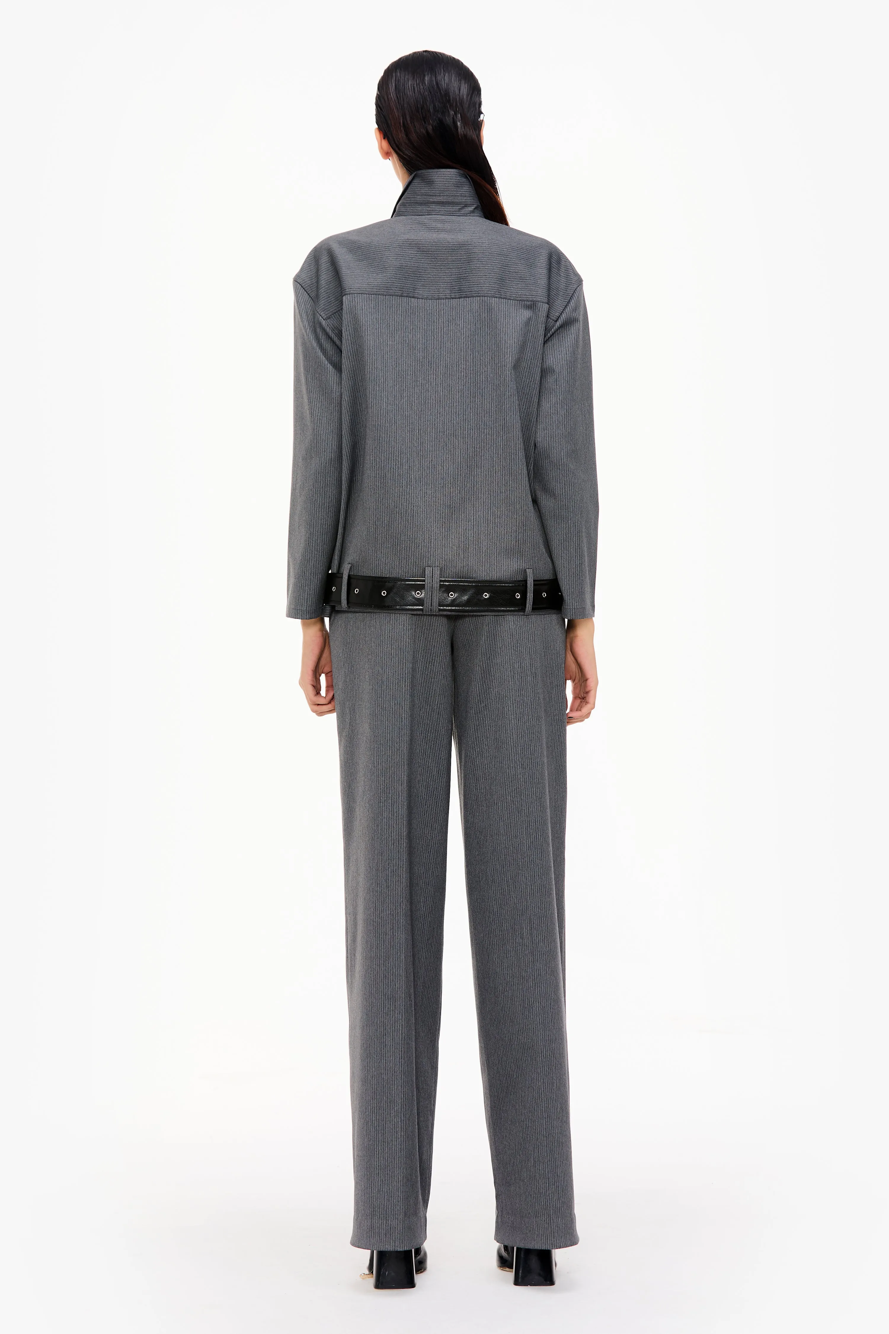 Tailored Zip-Up Shirt
