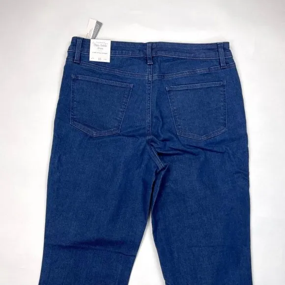 Talbots Embellished Slim Ankle Jeans Women 10 NWT $109‎ Stretch Cotton Pockets
