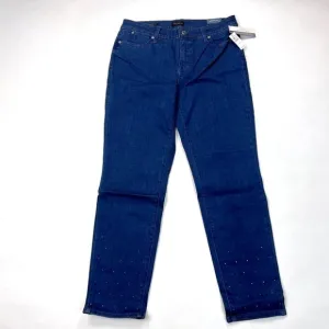 Talbots Embellished Slim Ankle Jeans Women 10 NWT $109‎ Stretch Cotton Pockets