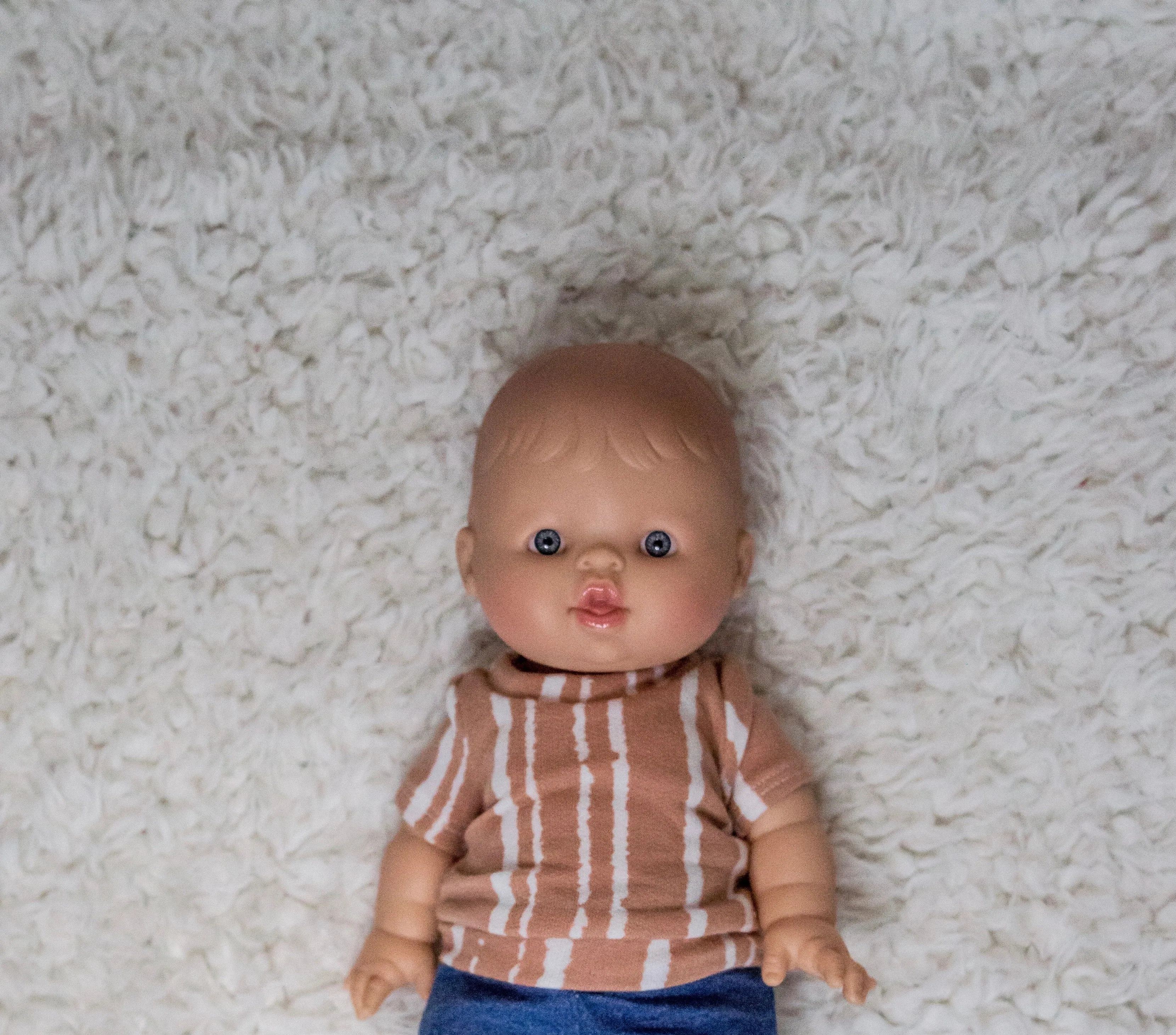 Tan striped shirt - m21