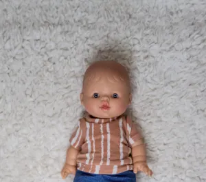 Tan striped shirt - m21