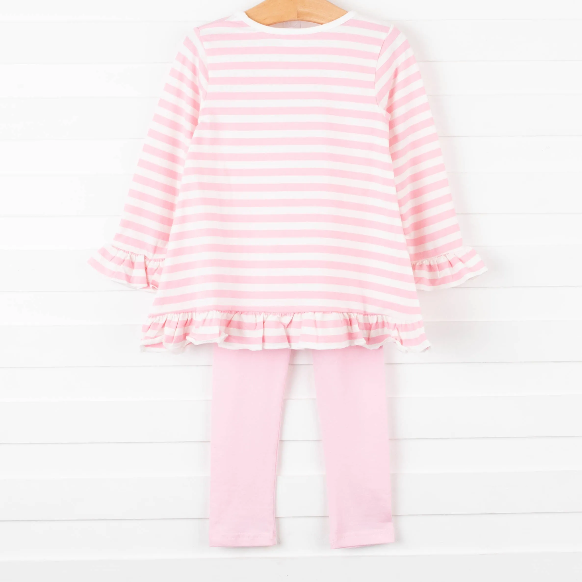 Tea Time Pink Striped Tunic Set