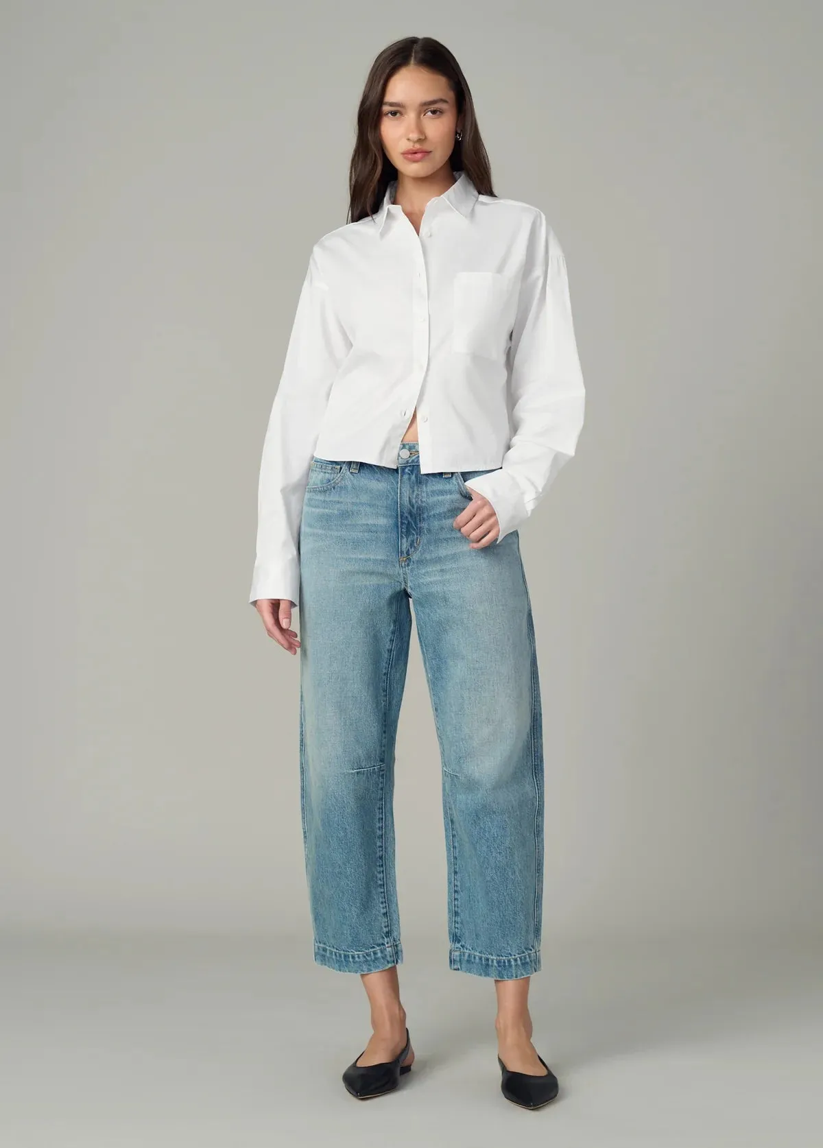 The Cropped Boyfriend Button Down
