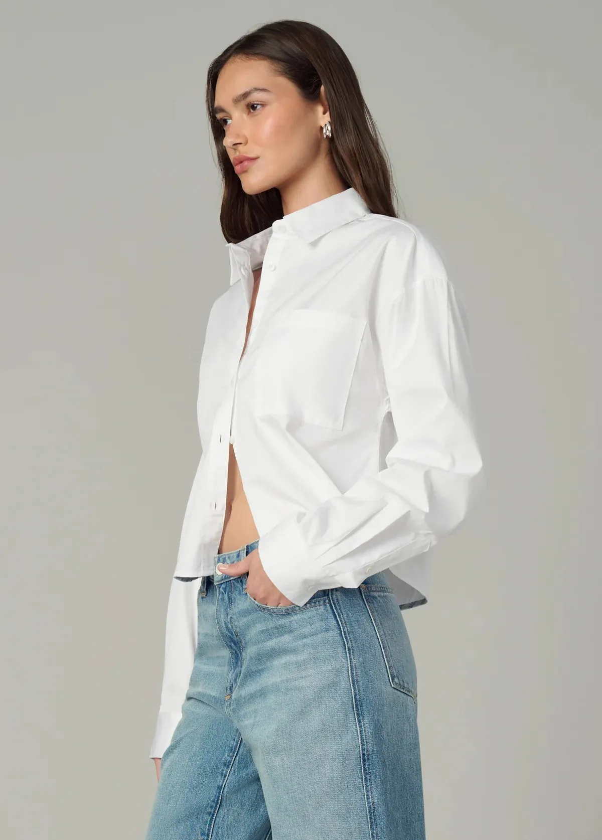 The Cropped Boyfriend Button Down