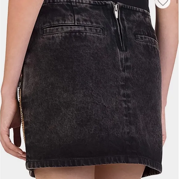 The Kooples Jeans Embellished Denim Mini Skirt Women’s Size Small, Koopl…