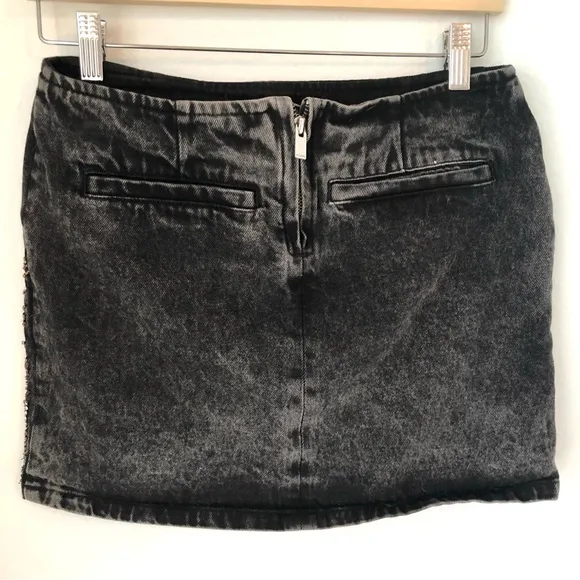 The Kooples Jeans Embellished Denim Mini Skirt Women’s Size Small, Koopl…