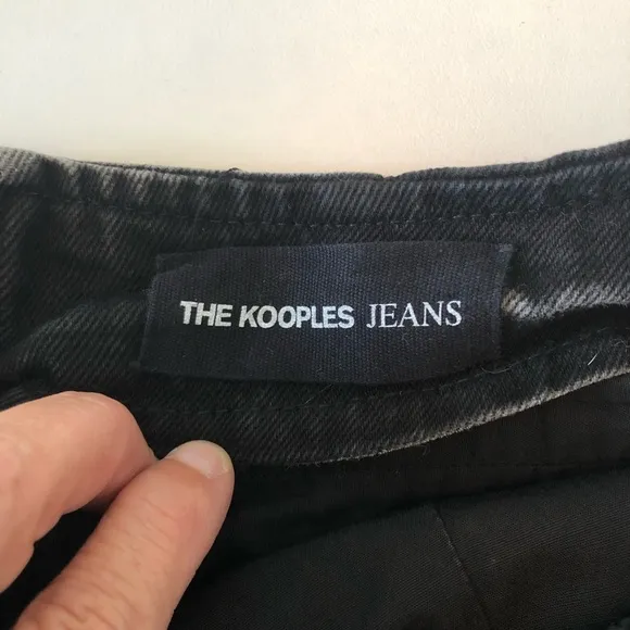 The Kooples Jeans Embellished Denim Mini Skirt Women’s Size Small, Koopl…