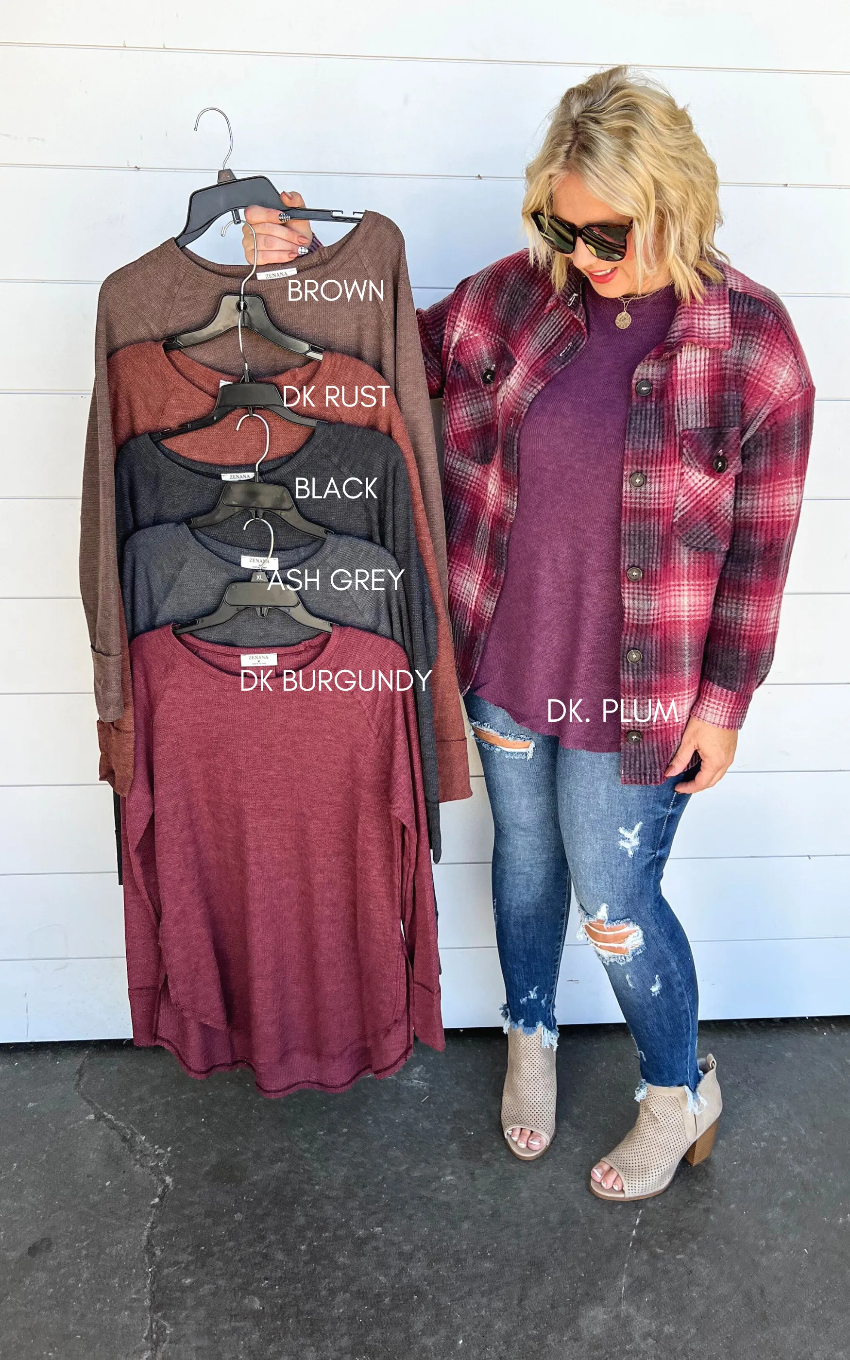The Ruby Henley Thermal Long Sleeve Top - Final Sale*