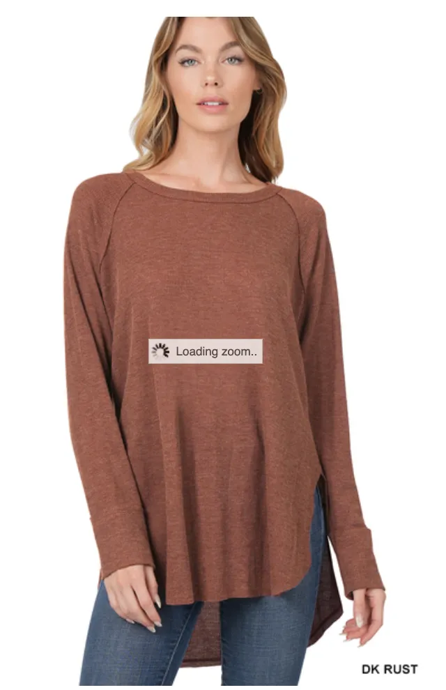 The Ruby Henley Thermal Long Sleeve Top - Final Sale*