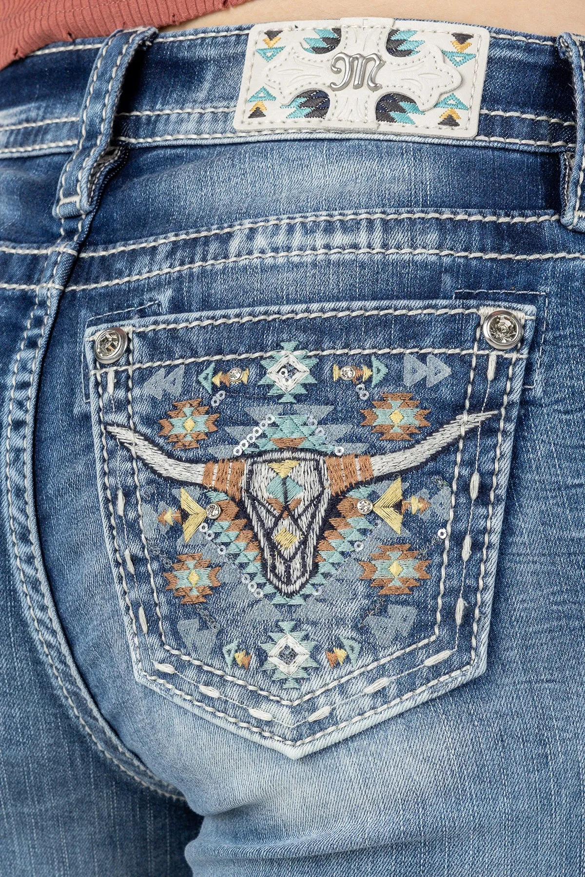 Turquoise Native Longhorn Denim