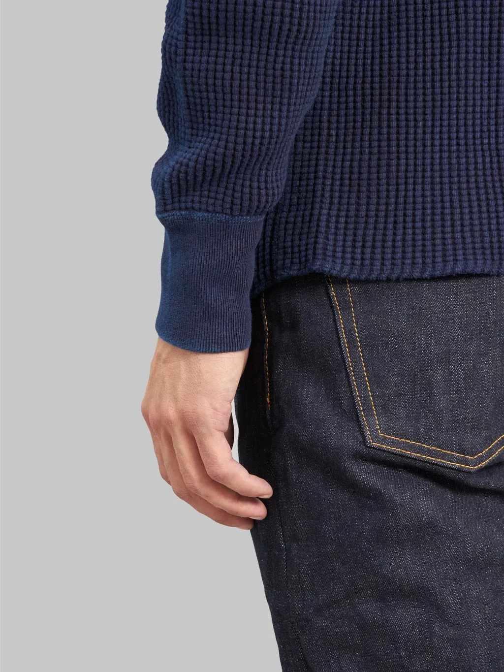 UES Thermal Big Waffle T-Shirt Indigo