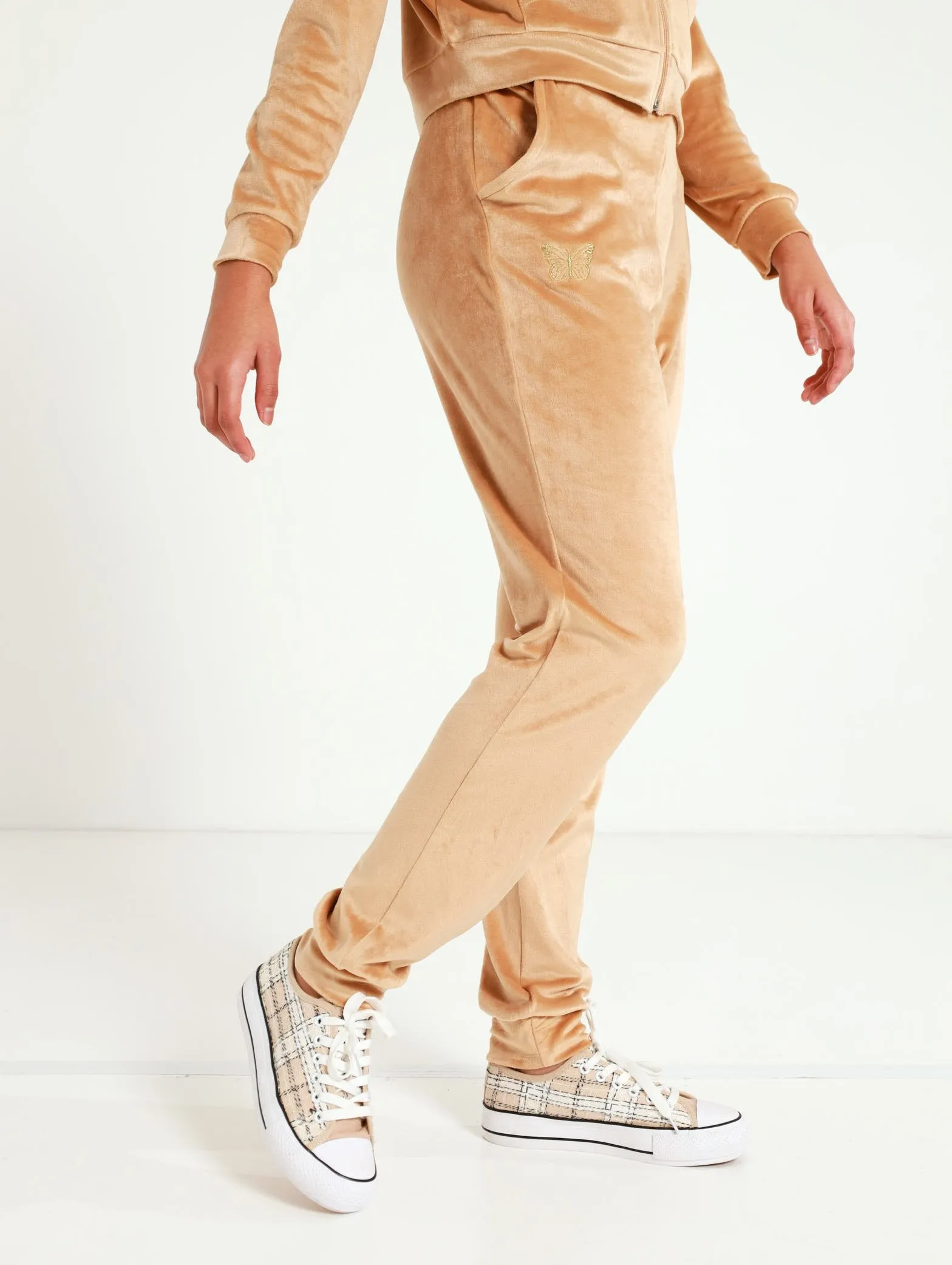 Velour Jogger - Champagne