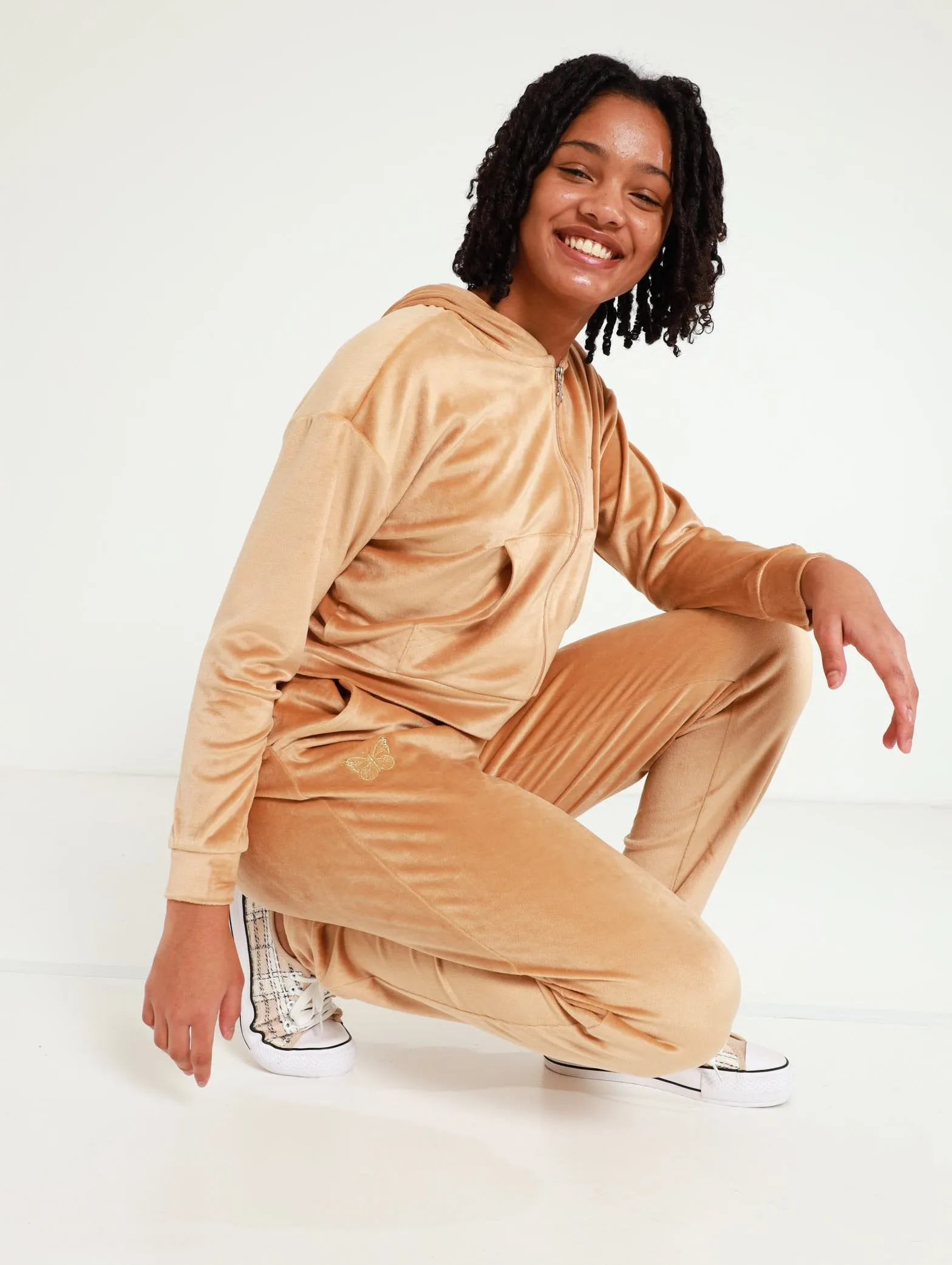 Velour Jogger - Champagne