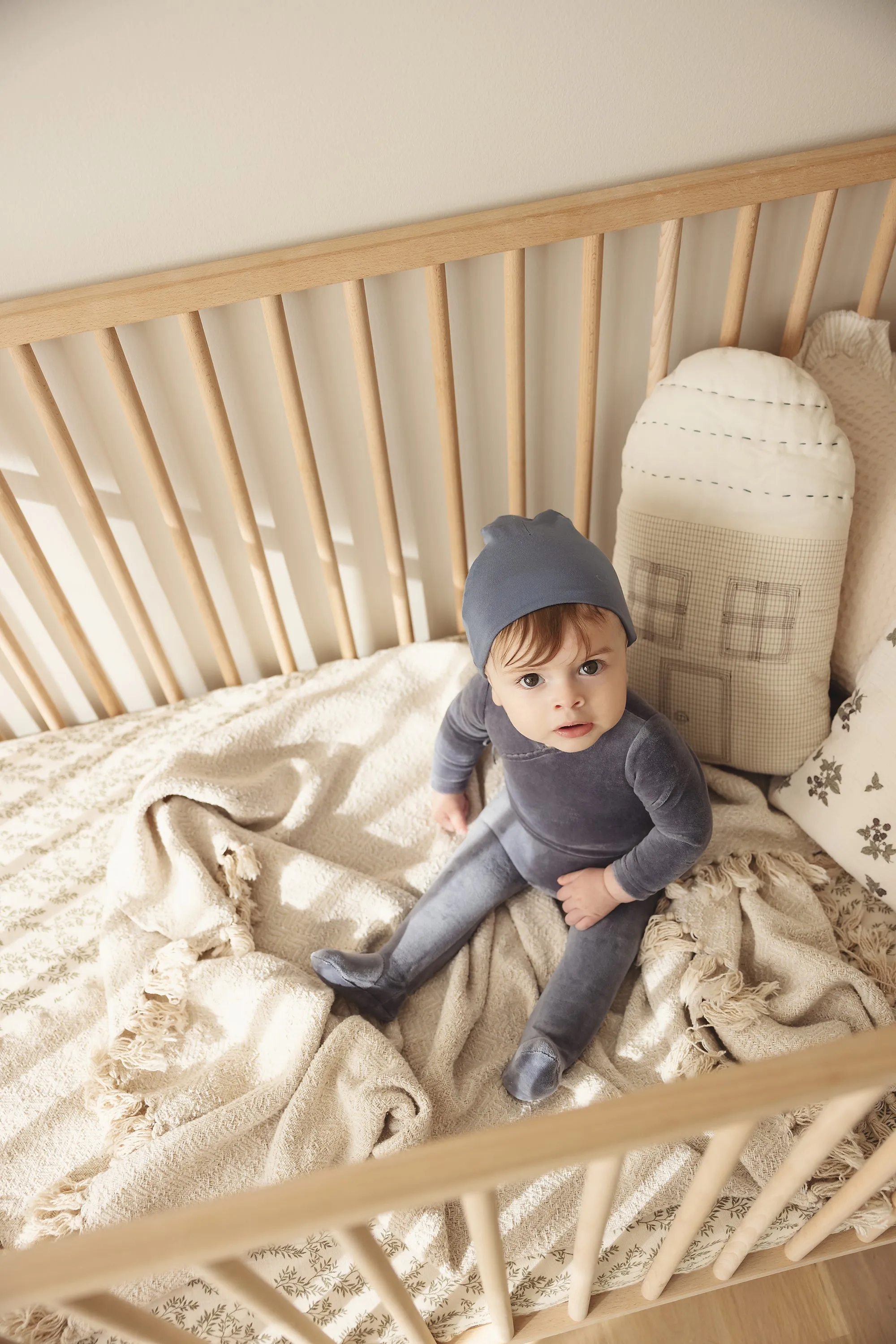 Velour Wrap Footie Set