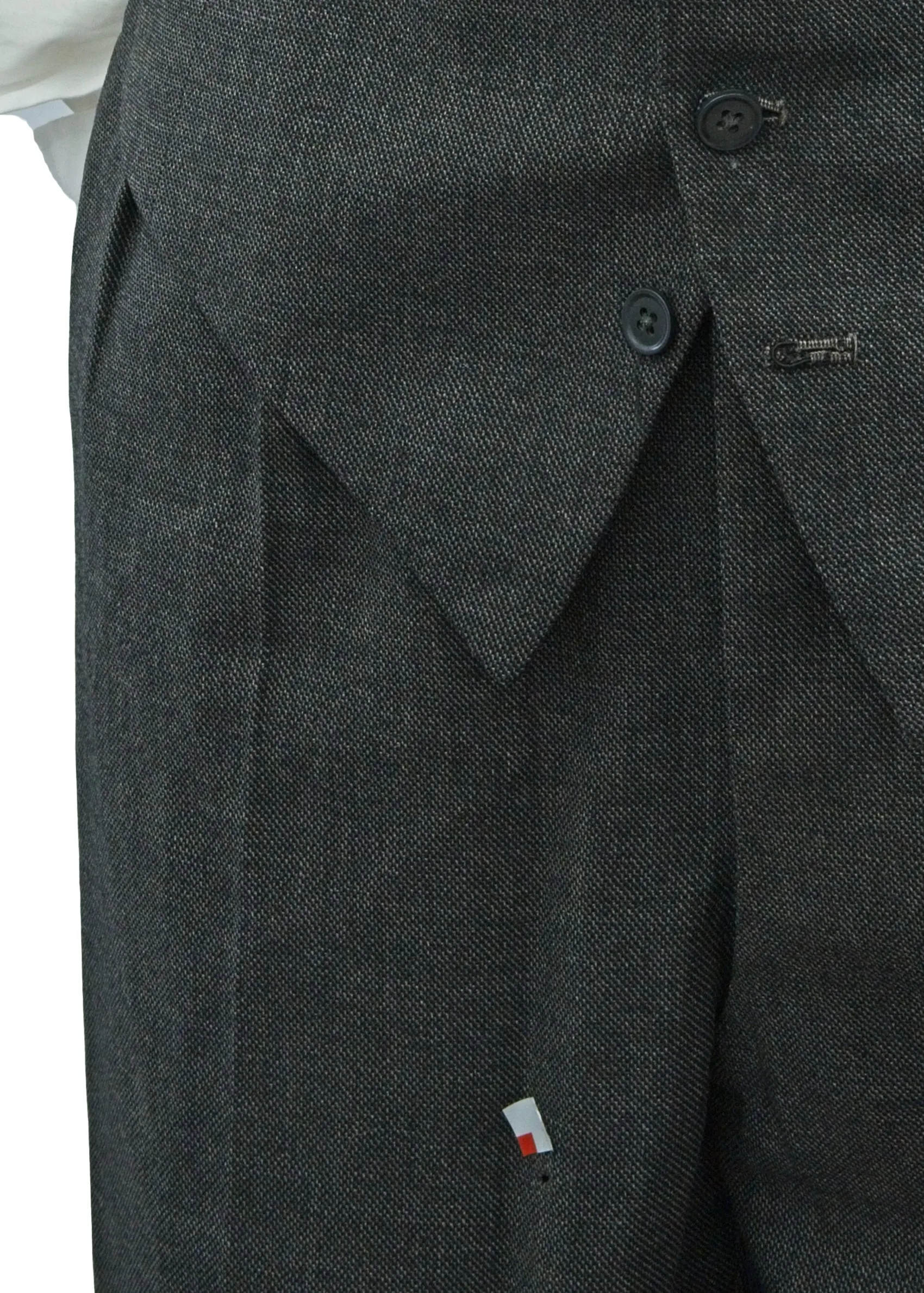 Vintage 1950s Men's Vintage Charcoal 3 Piece Suit 40”L