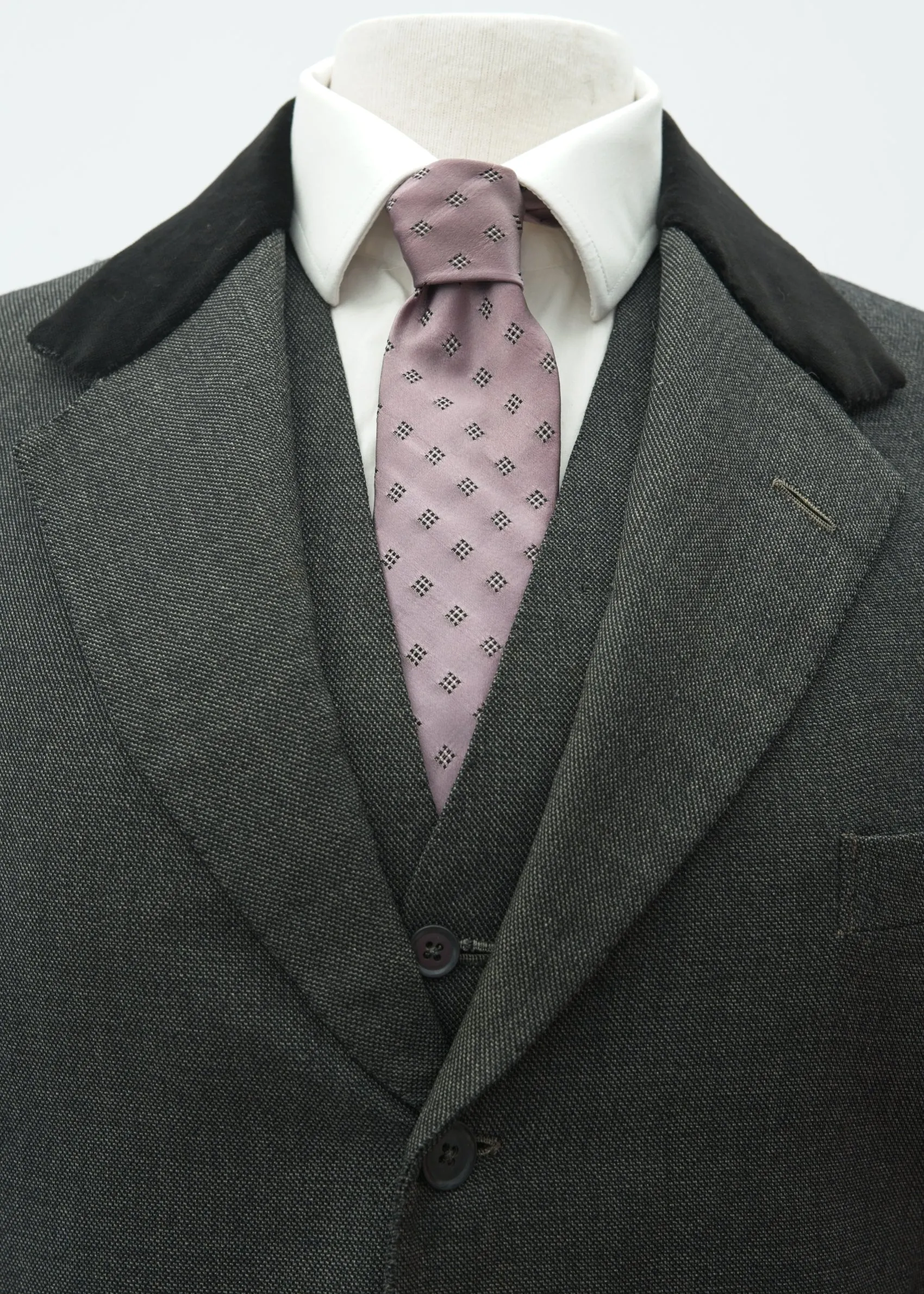 Vintage 1950s Men's Vintage Charcoal 3 Piece Suit 40”L