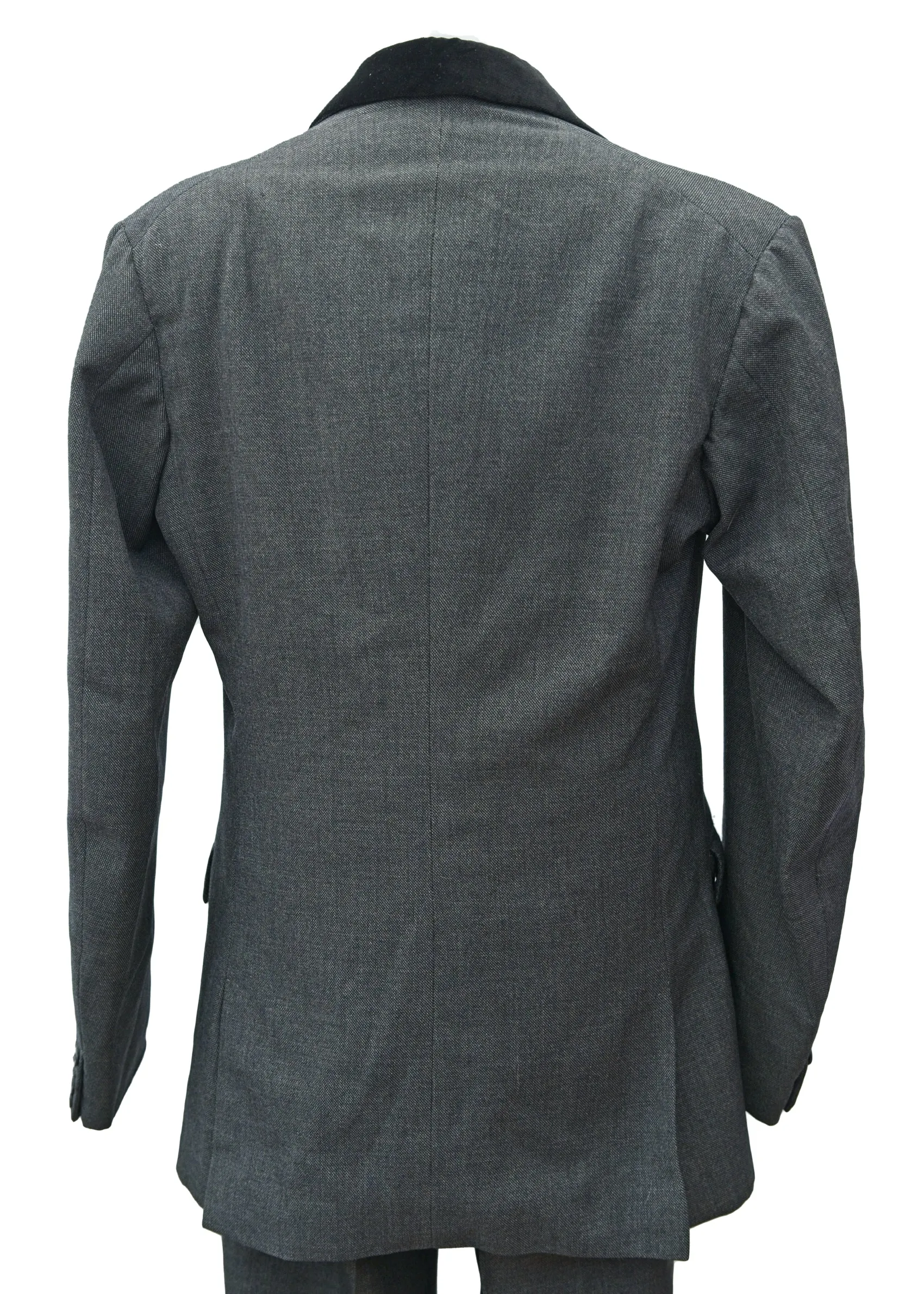 Vintage 1950s Men's Vintage Charcoal 3 Piece Suit 40”L