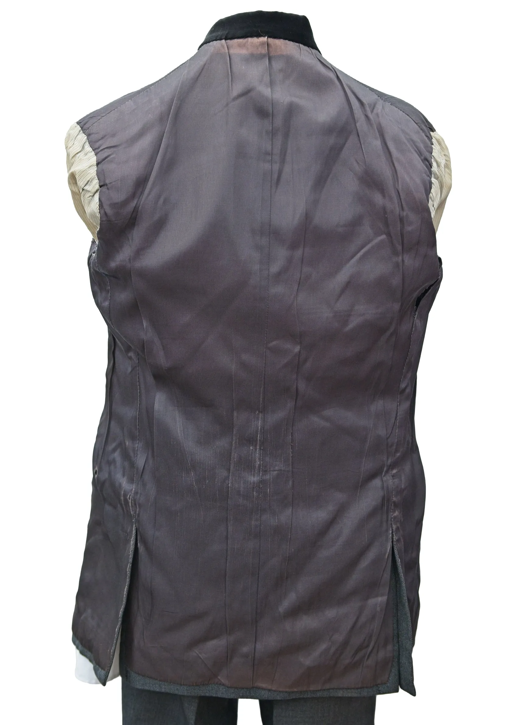 Vintage 1950s Men's Vintage Charcoal 3 Piece Suit 40”L