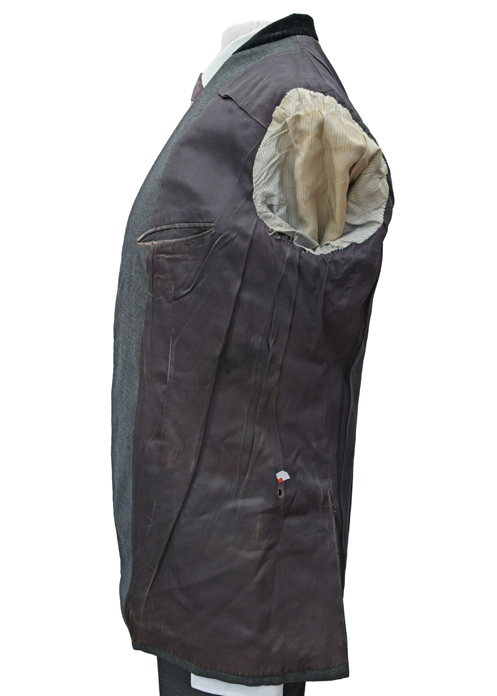 Vintage 1950s Men's Vintage Charcoal 3 Piece Suit 40”L