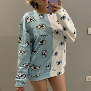 Vintage Bear Embroid Sweatshirts Women 2020Harajuku Streetwear Casual Long Sleeve Crewneck Oversized Fashion Hoodie Korean Girls