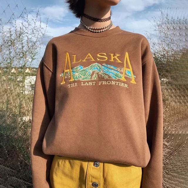 Vintage Bear Embroid Sweatshirts Women 2020Harajuku Streetwear Casual Long Sleeve Crewneck Oversized Fashion Hoodie Korean Girls