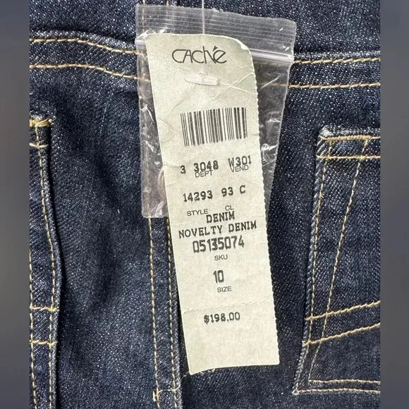 Vintage Y2K Cache Embellished Jeans Size 10 NWT