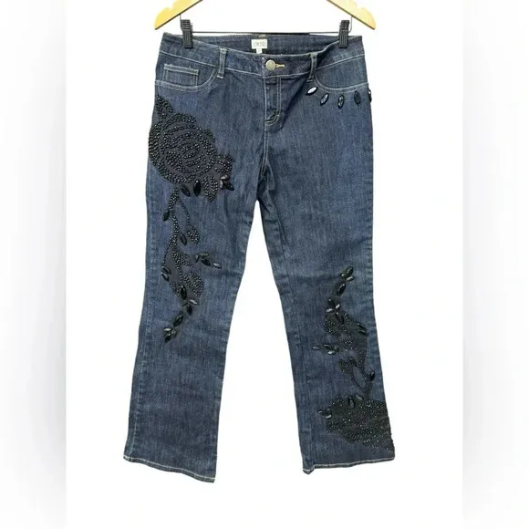 Vintage Y2K Cache Embellished Jeans Size 10 NWT