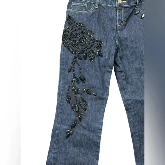 Vintage Y2K Cache Embellished Jeans Size 10 NWT