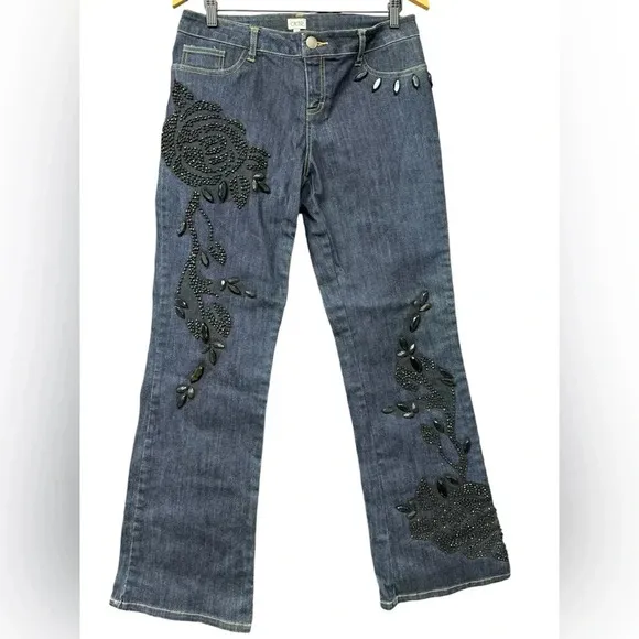 Vintage Y2K Cache Embellished Jeans Size 10 NWT