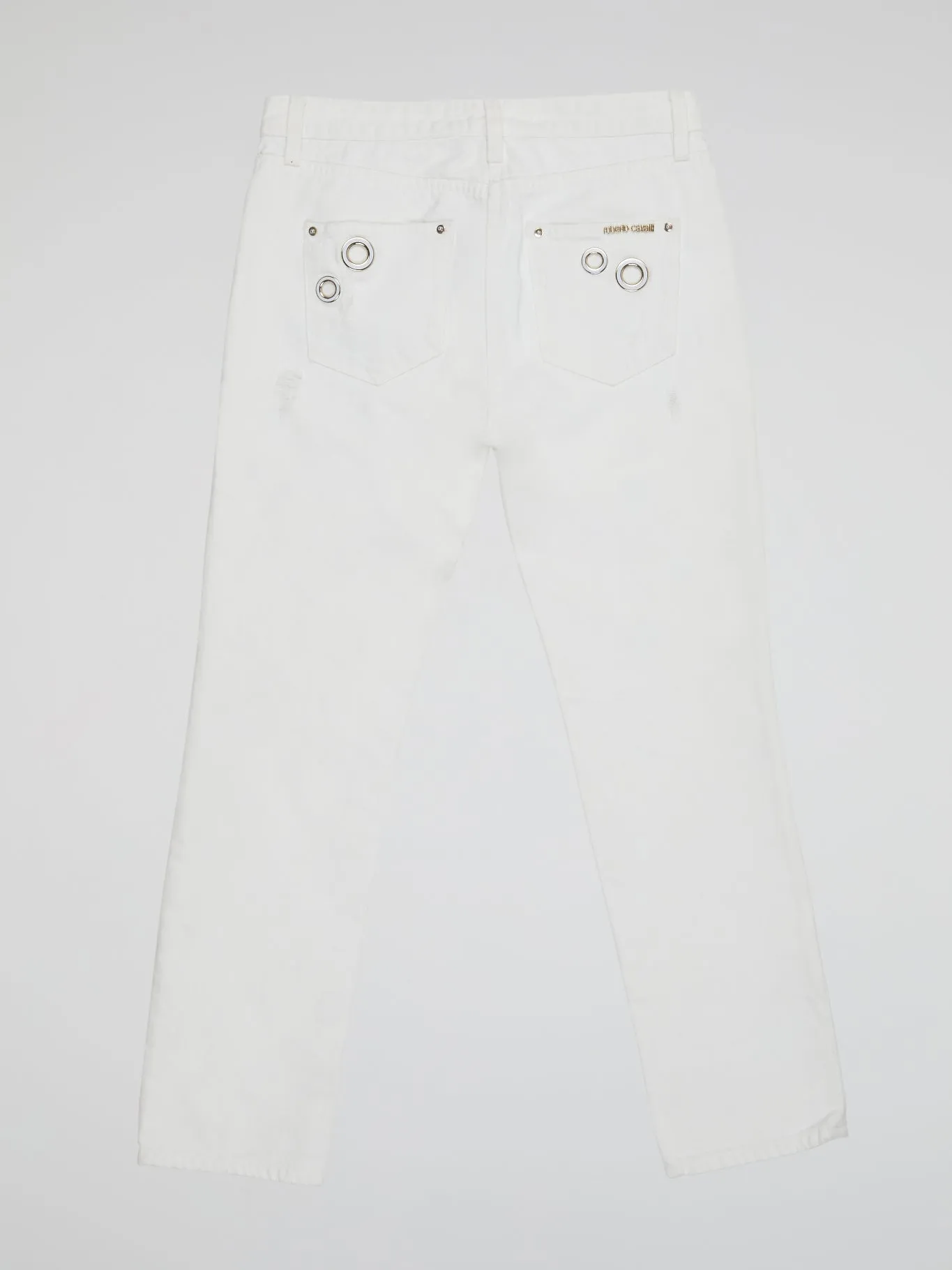 White Embellished Denim Jeans