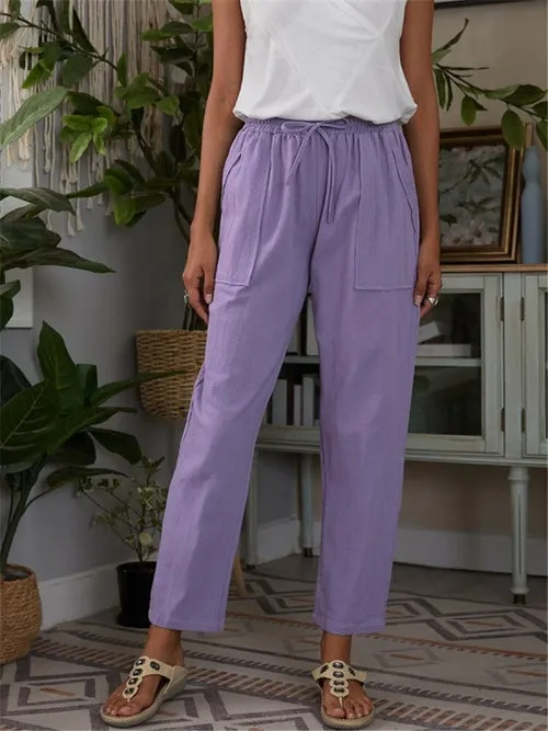 Women's Fashion Lace Up Long Trousers