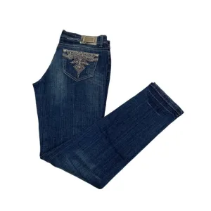 Womens Grace in LA Embellished Jeans NWT size 11‎ Skinny Fit  M16