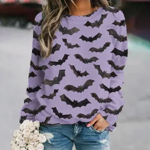 Women's Long Workout Print Hooded Pullover Sweatshirt