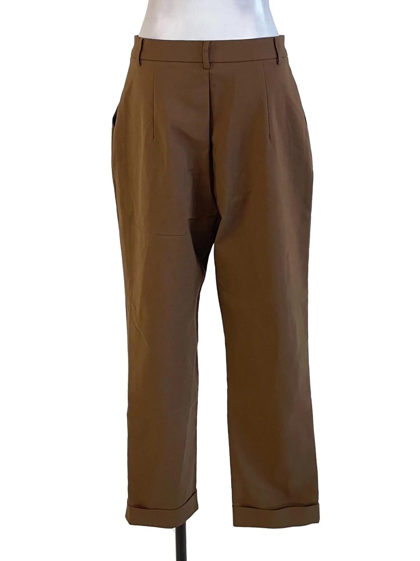 Wood Brown Cuffed Trousers LB
