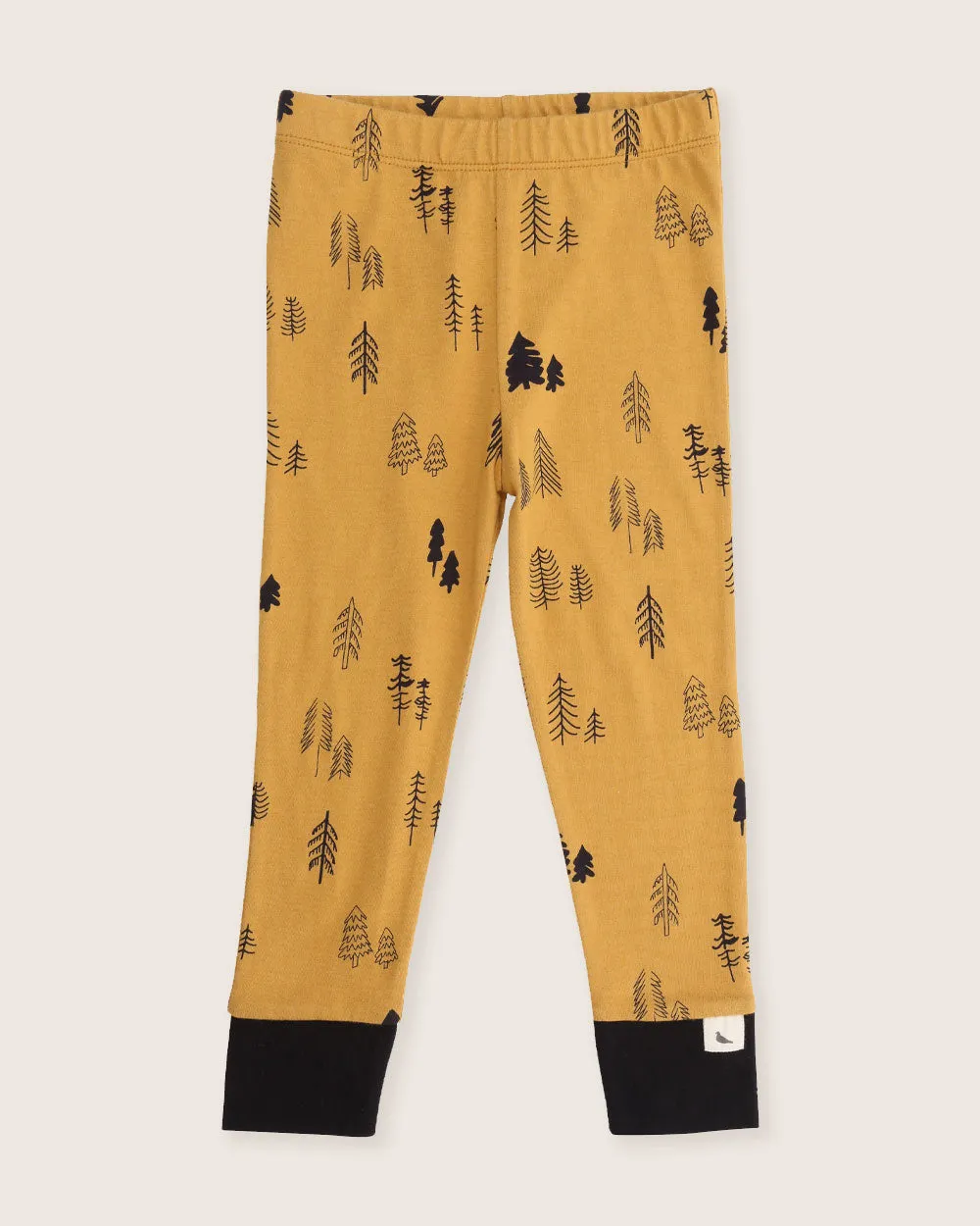 Yellow Forest Print Leggings
