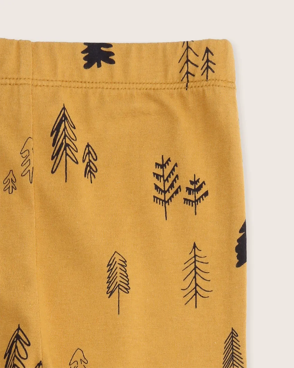 Yellow Forest Print Leggings