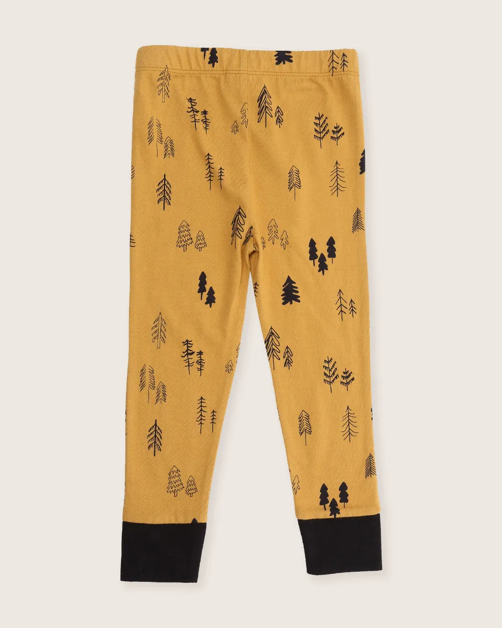 Yellow Forest Print Leggings