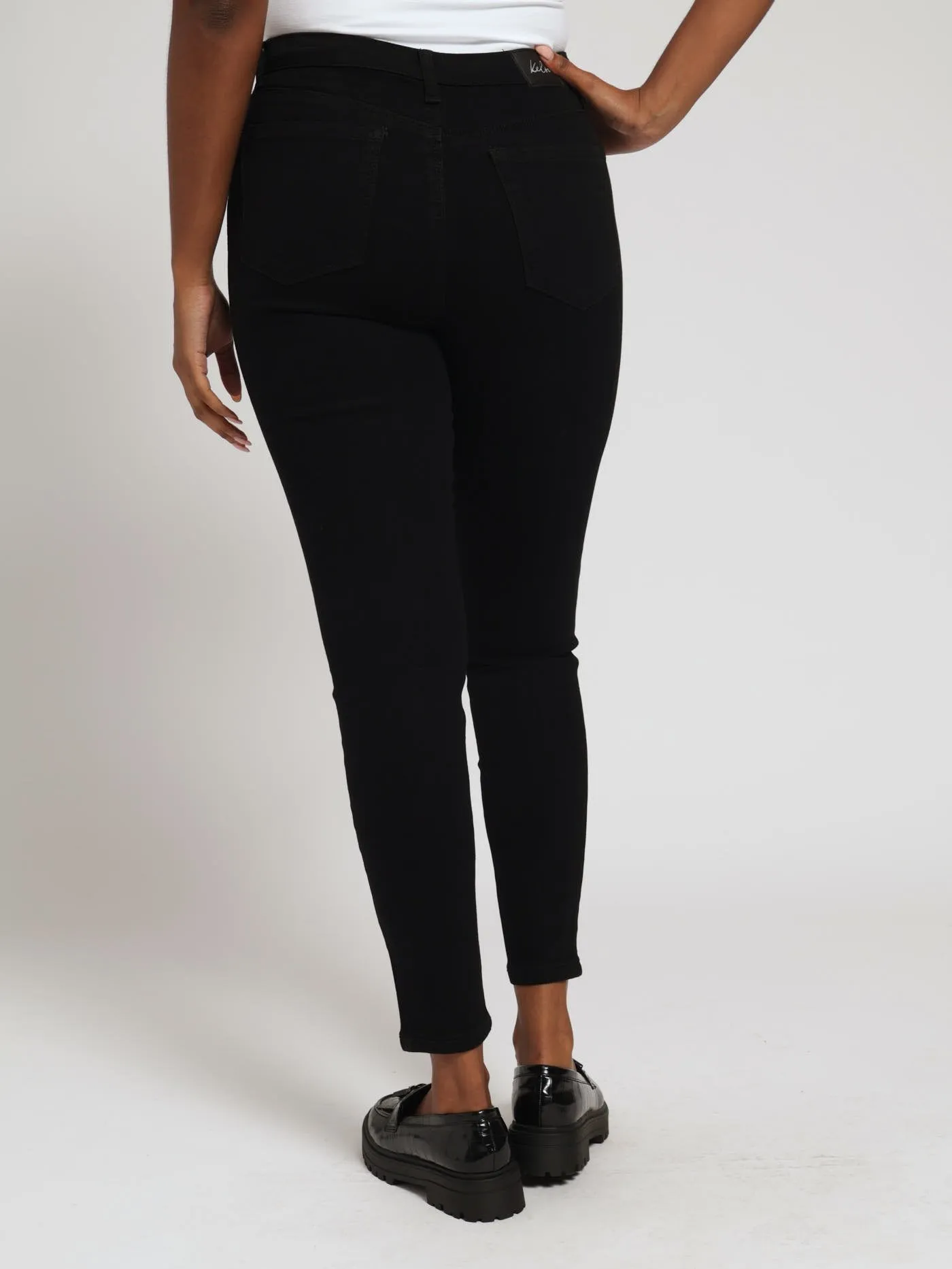 Zigzag Embellished Skinny Jean - Black