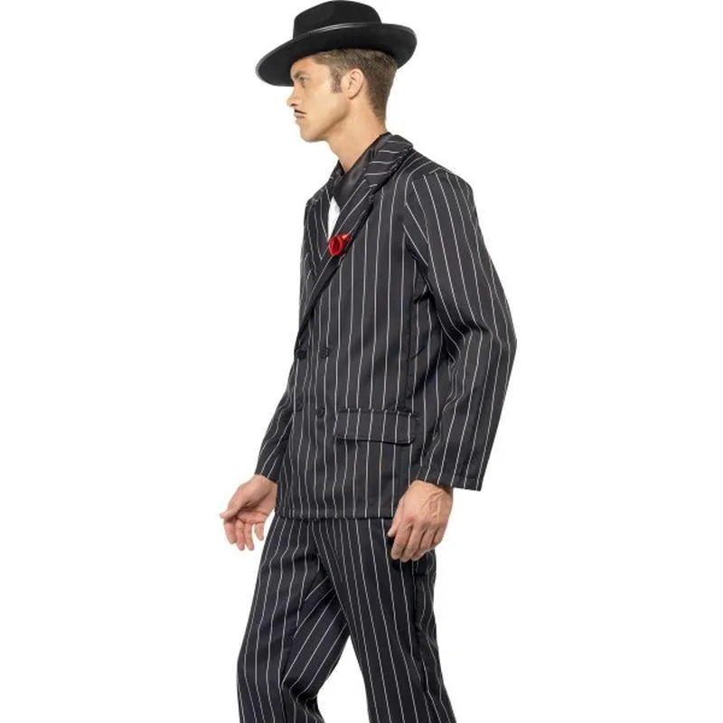 Zoot Suit Costume Adult Black White Pinstripe Gangster